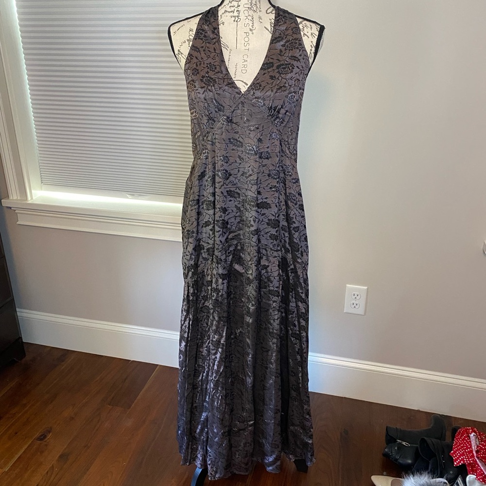 Anthropologies jacquard maxi dress
